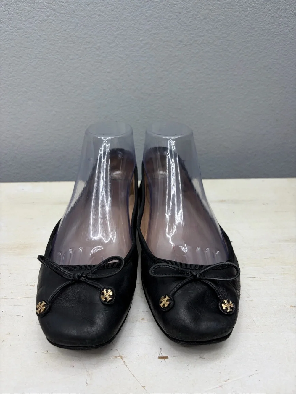 Tory Burch Black Leather Laila Drive Flats Size 8